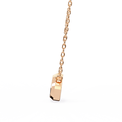 Pink Gold-Opal Solitaire Pendant Lab Diamond_view=SIDE