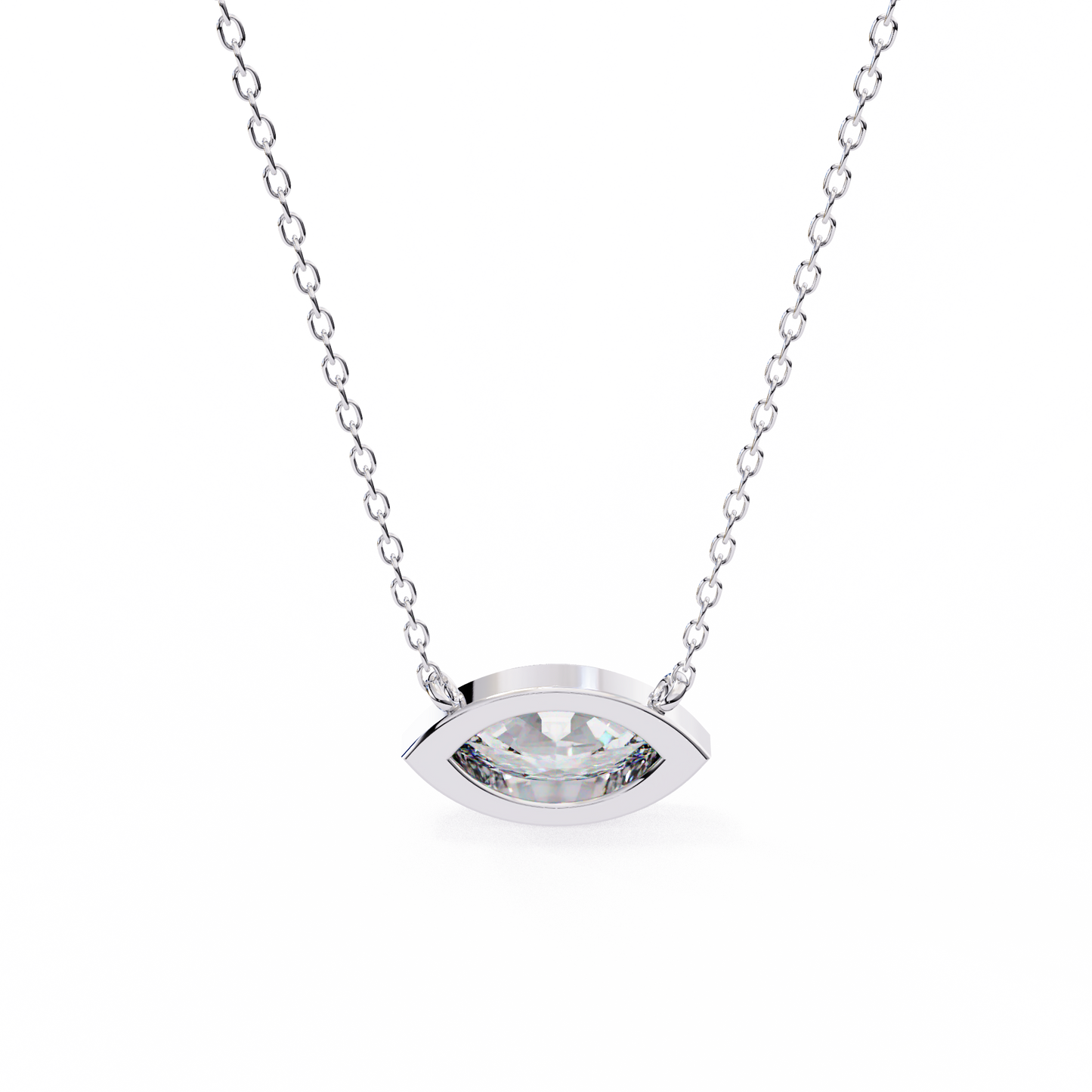 White Gold-Opal Solitaire Pendant Lab Diamond_view=BACK