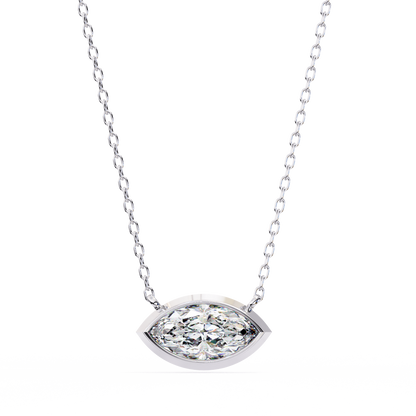 White Gold-Opal Solitaire Pendant Lab Diamond_view=TOP