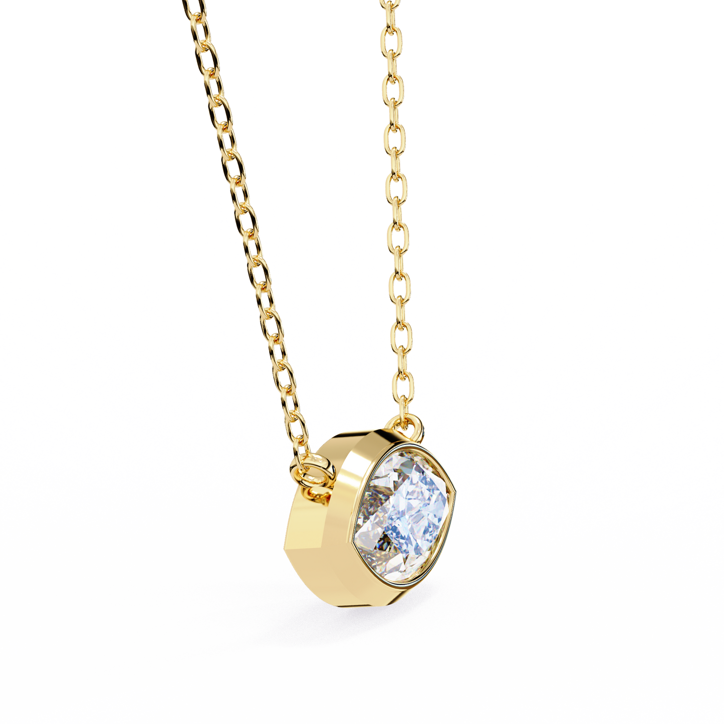 Yellow Gold-Opal Solitaire Pendant Lab Diamond_view=3DV