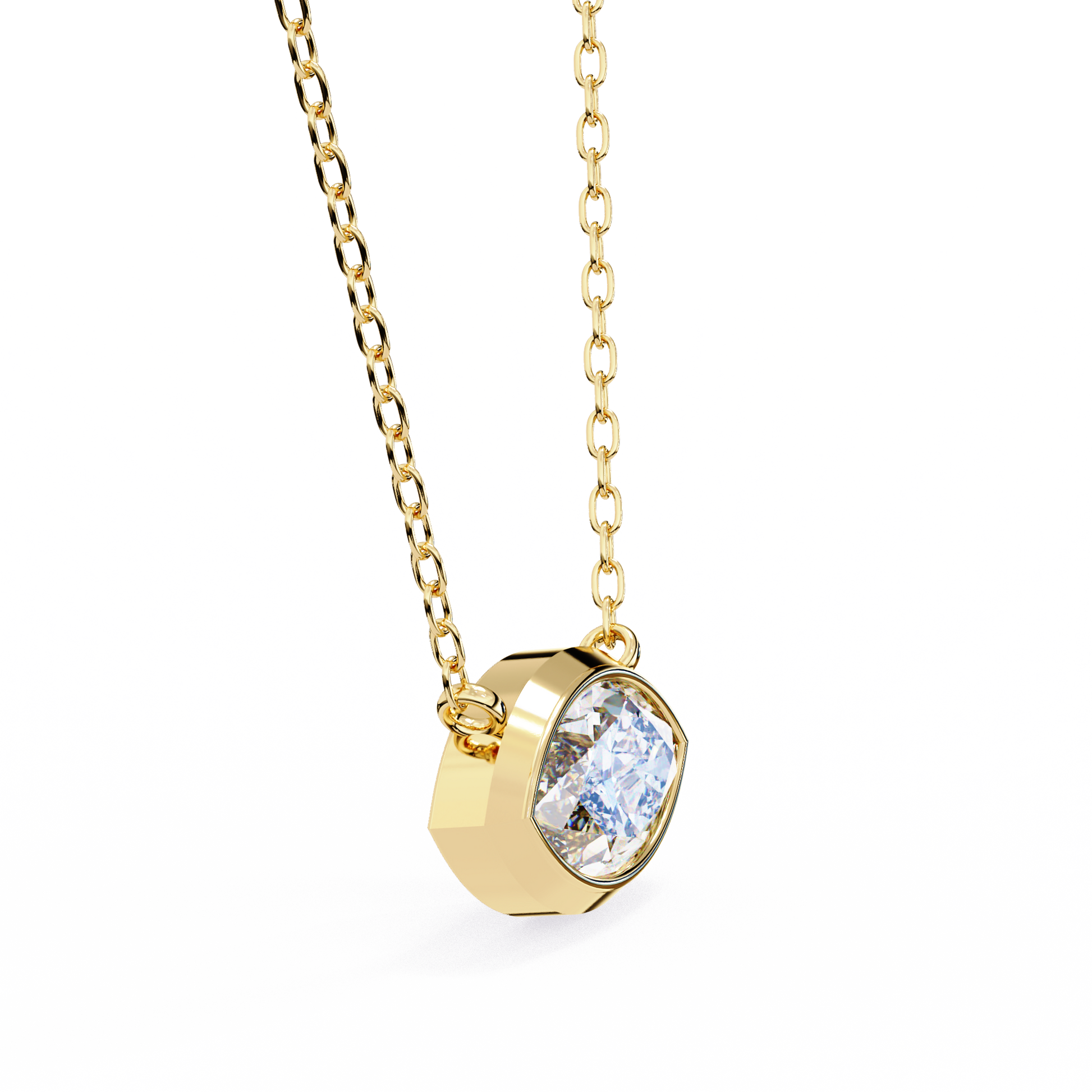 Yellow Gold-Opal Solitaire Pendant Lab Diamond_view=3DV