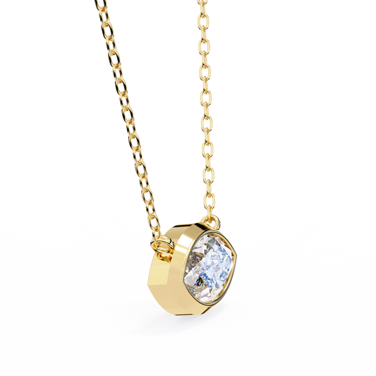 Yellow Gold-Opal Solitaire Pendant Lab Diamond_view=3DV