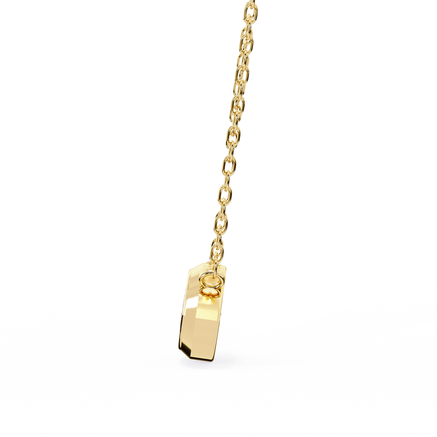 Yellow Gold-Opal Solitaire Pendant Lab Diamond_view=SIDE