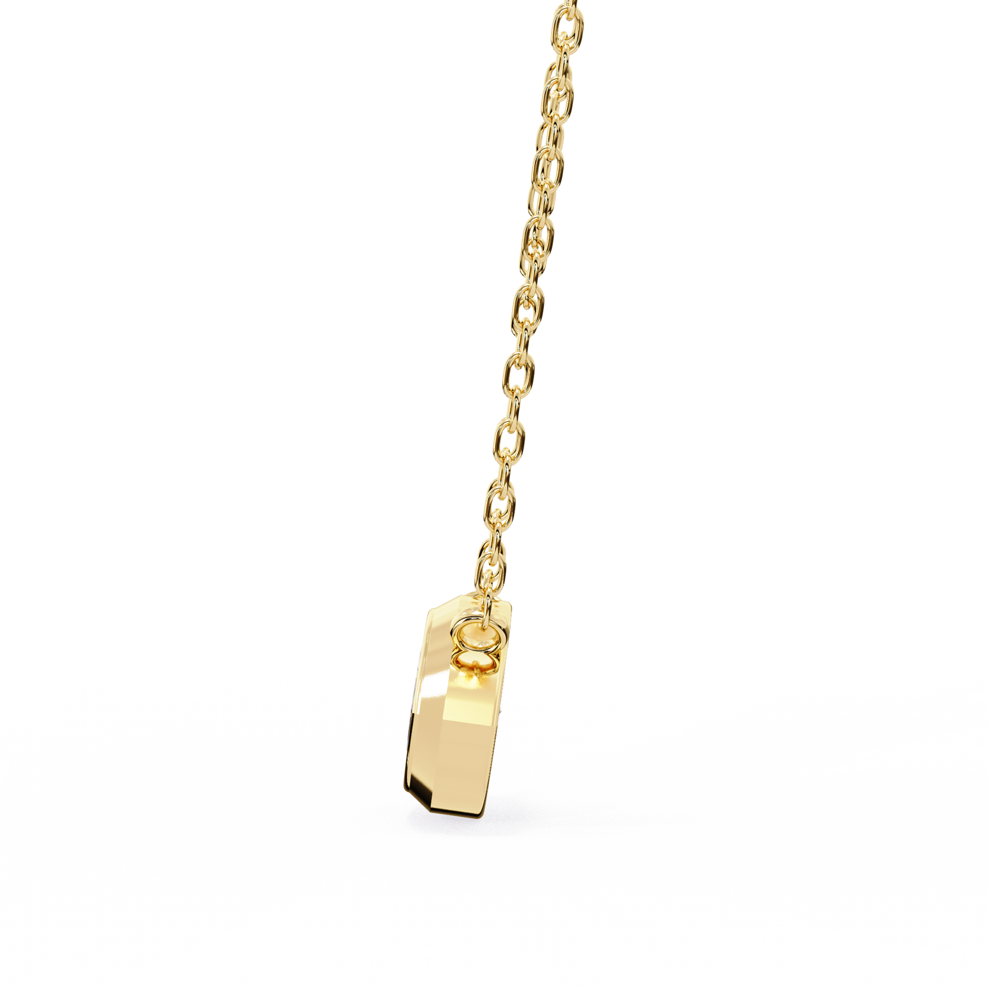 Yellow Gold-Opal Solitaire Pendant Lab Diamond_view=SIDE