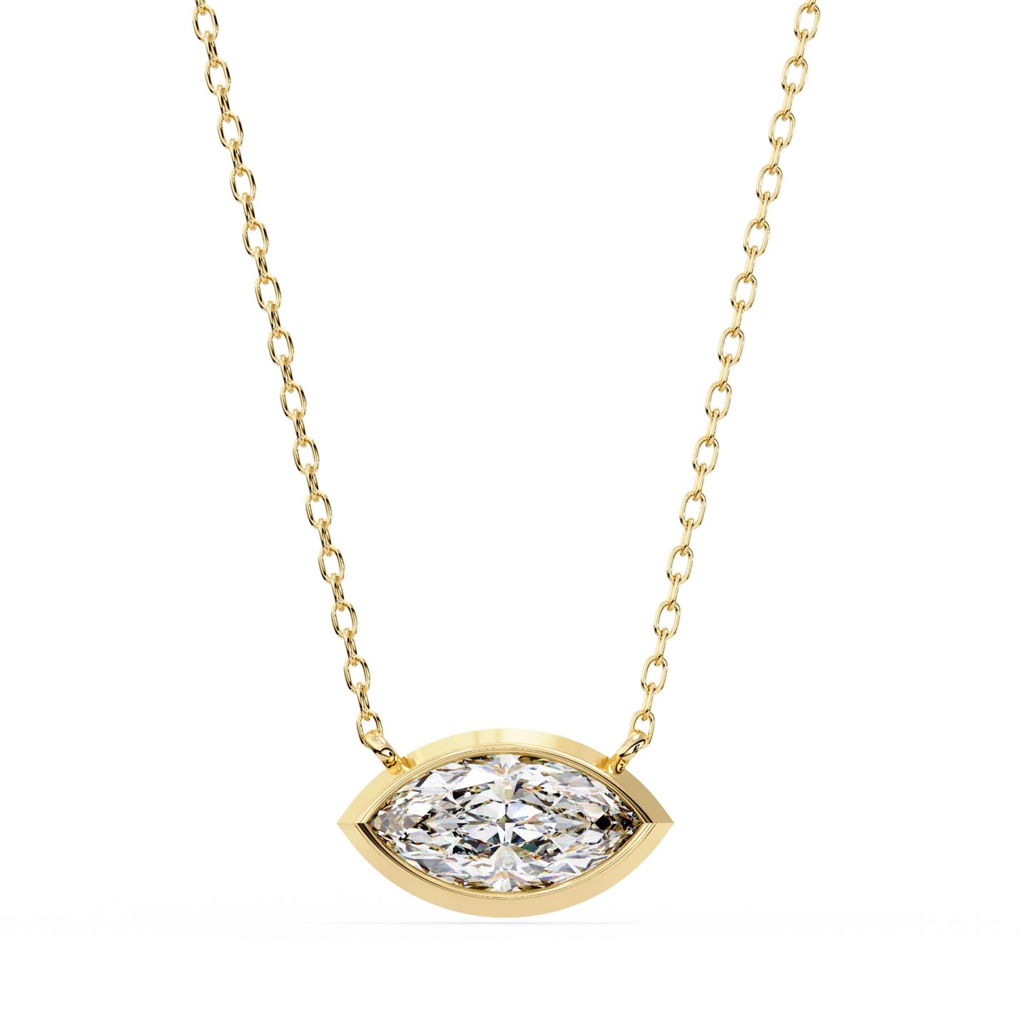 Yellow Gold-Opal Solitaire Pendant Lab Diamond_view=TOP