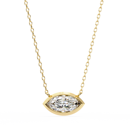 Yellow Gold-Opal Solitaire Pendant Lab Diamond_view=TOP