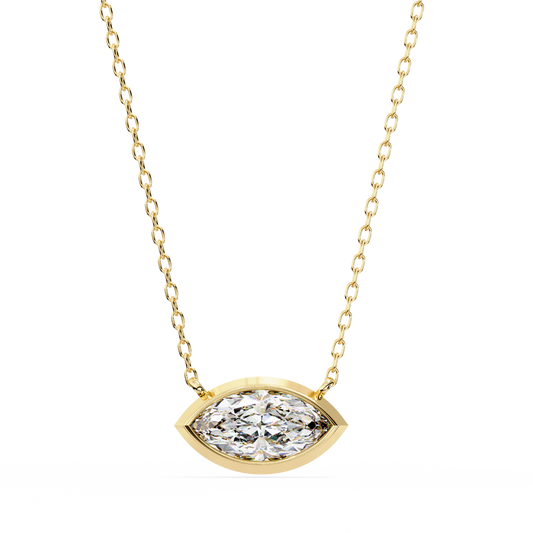 Yellow Gold-Opal Solitaire Pendant Lab Diamond_view=TOP