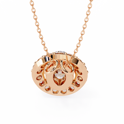 Pink Gold-Astral Solitaire Pendant Lab Diamond_view=BACK