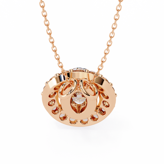 Pink Gold-Astral Solitaire Pendant Lab Diamond_view=BACK