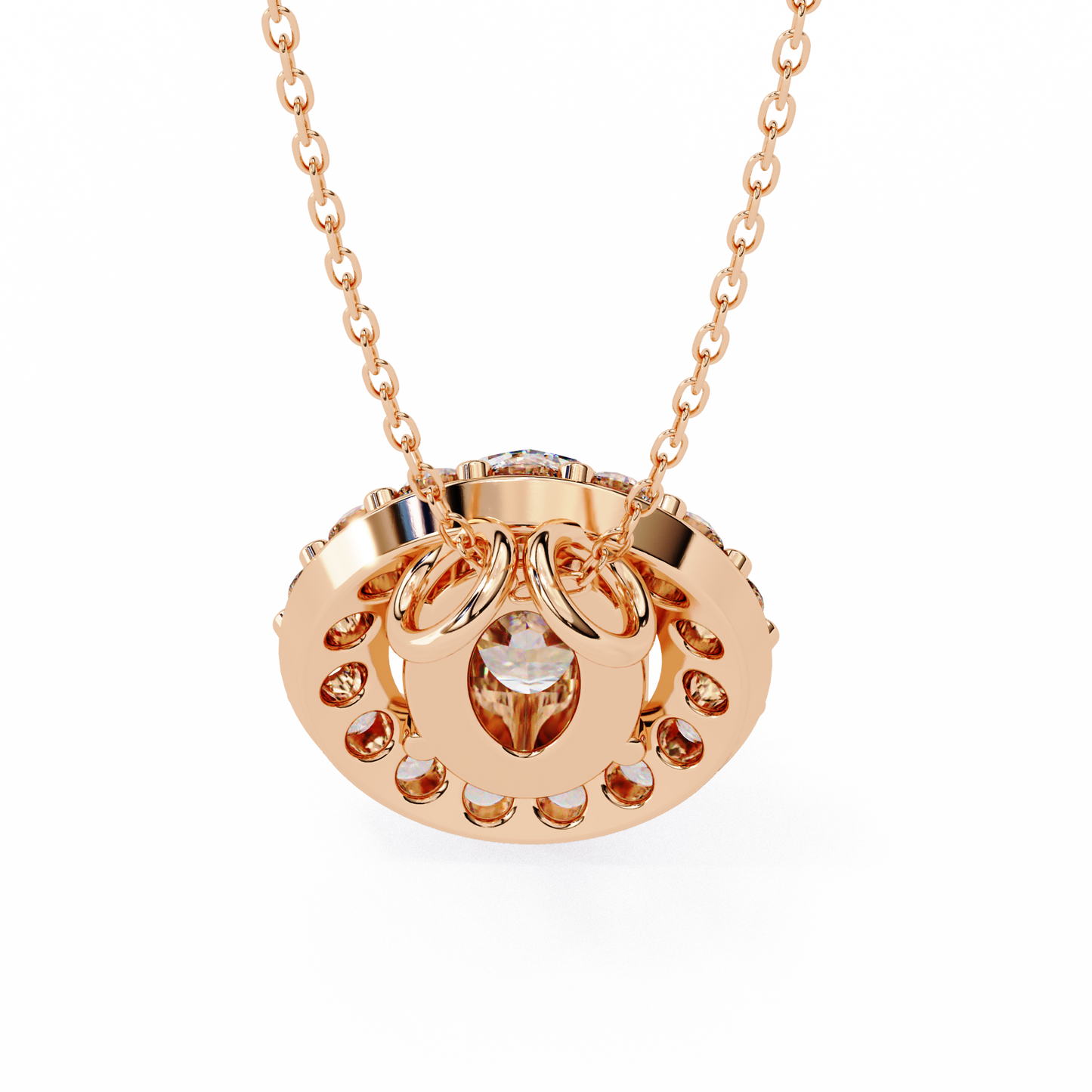 Pink Gold-Astral Solitaire Pendant Lab Diamond_view=BACK