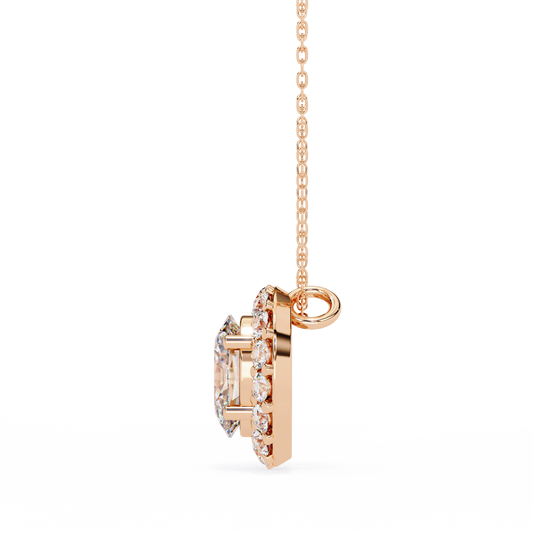 Pink Gold-Astral Solitaire Pendant Lab Diamond_view=SIDE
