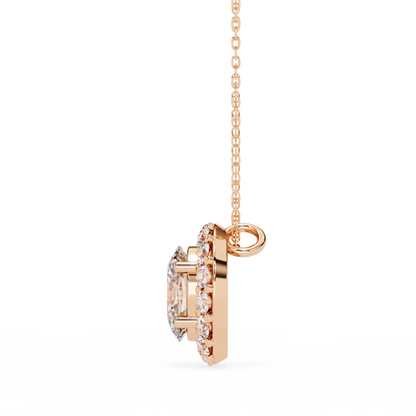 Pink Gold-Astral Solitaire Pendant Lab Diamond_view=SIDE
