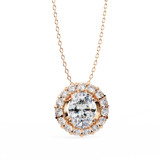 Pink Gold-Astral Solitaire Pendant Lab Diamond_view=TOP