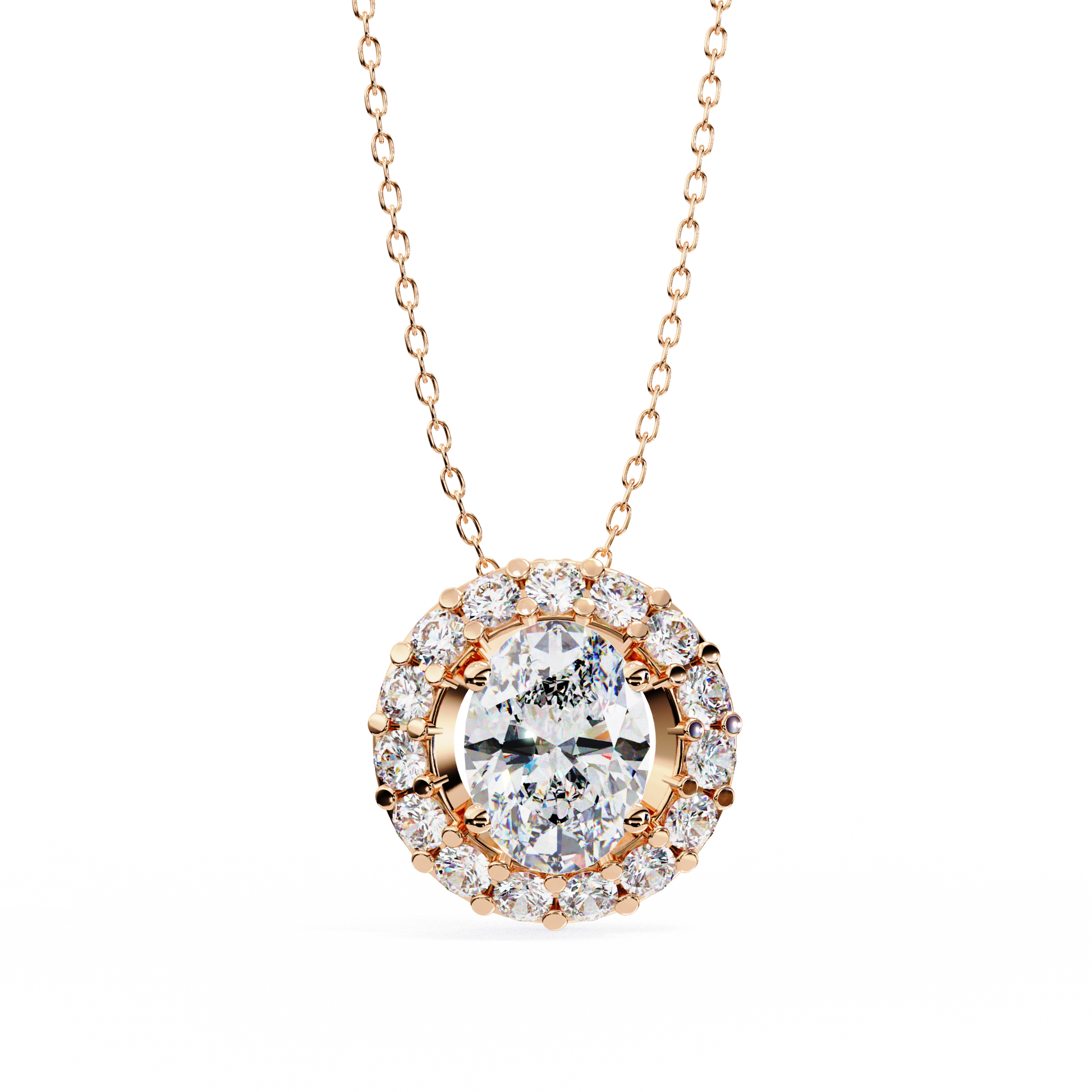 Pink Gold-Astral Solitaire Pendant Lab Diamond_view=TOP