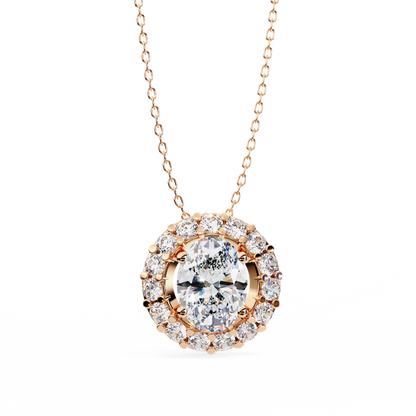 Pink Gold-Astral Solitaire Pendant Lab Diamond_view=TOP