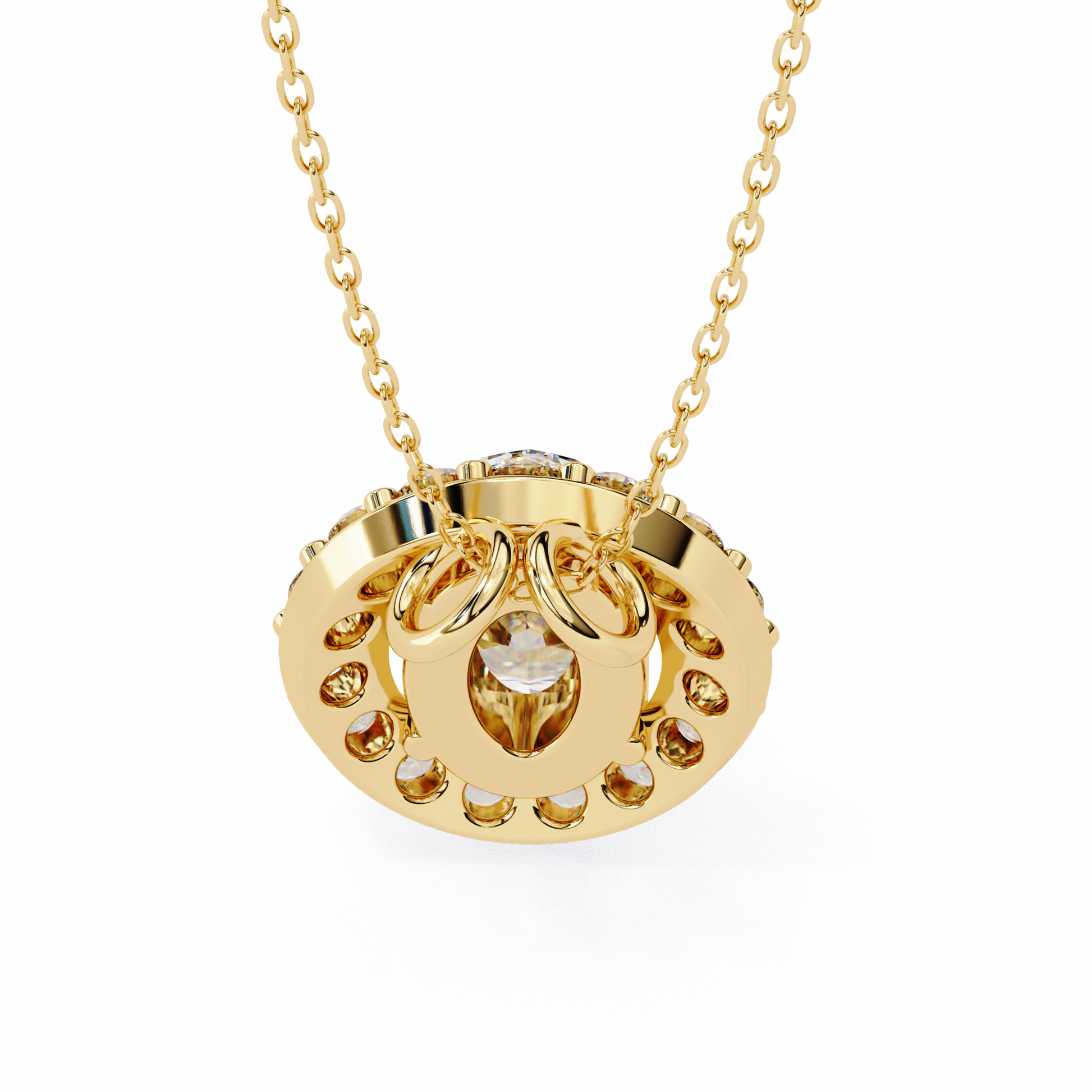 Yellow Gold-Astral Solitaire Pendant Lab Diamond_view=BACK