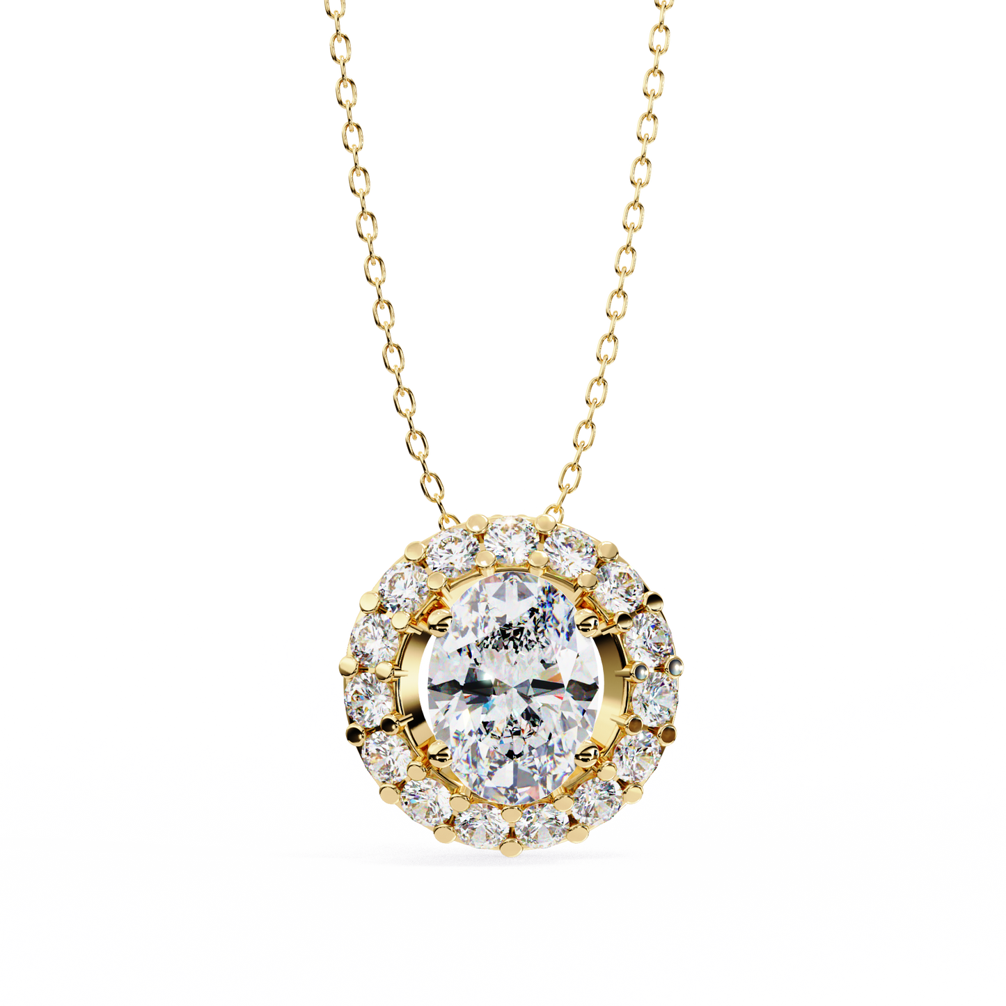 Yellow Gold-Astral Solitaire Pendant Lab Diamond_view=TOP
