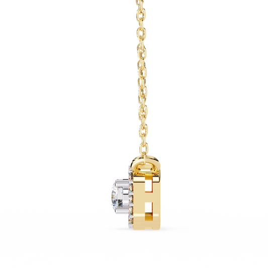 Yellow Gold-Jade Solitaire Pendant Lab Diamond_view=SIDE