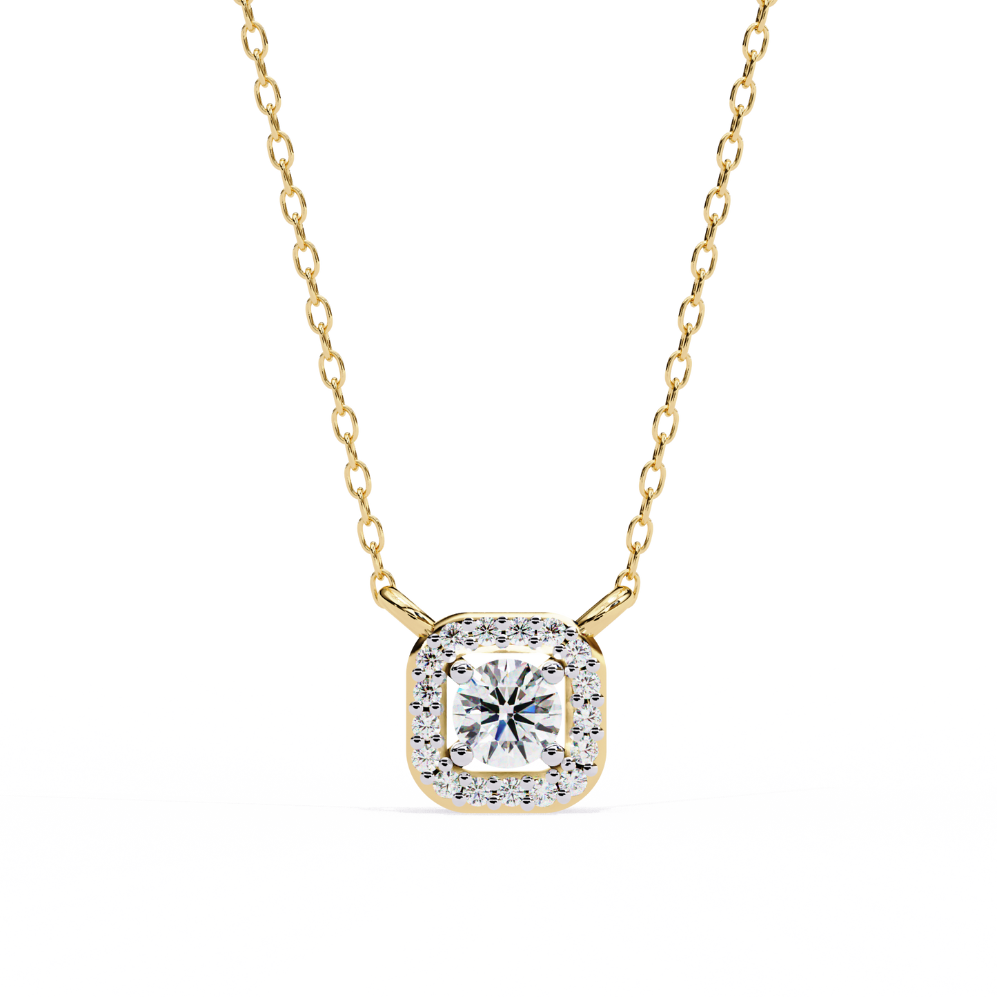 Yellow Gold-Jade Solitaire Pendant Lab Diamond_view=TOP