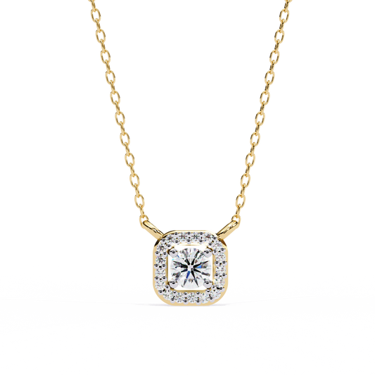 Yellow Gold-Jade Solitaire Pendant Lab Diamond_view=TOP