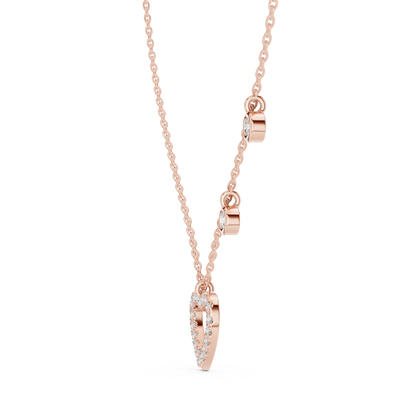 Pink Gold-Aries Pendant Lab Diamond_view=SIDE