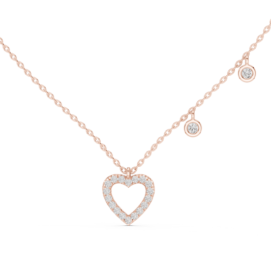 Pink Gold-Aries Pendant Lab Diamond_view=TOP