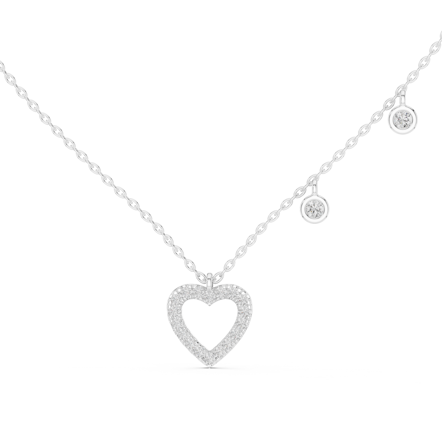 White Gold-Aries Pendant Lab Diamond_view=TOP