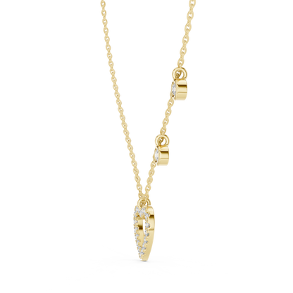 Yellow Gold-Aries Pendant Lab Diamond_view=SIDE
