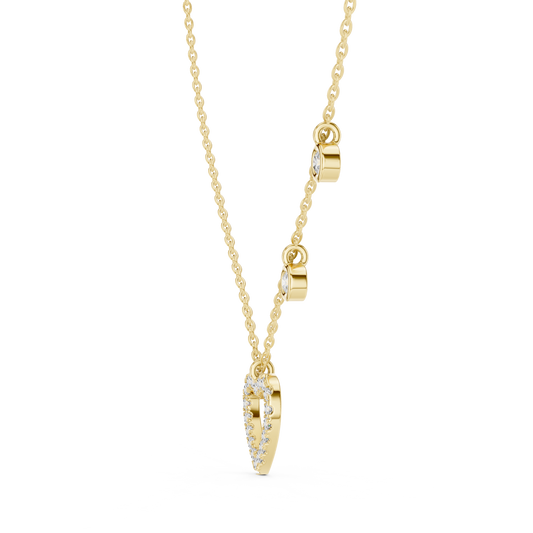 Yellow Gold-Aries Pendant Lab Diamond_view=SIDE