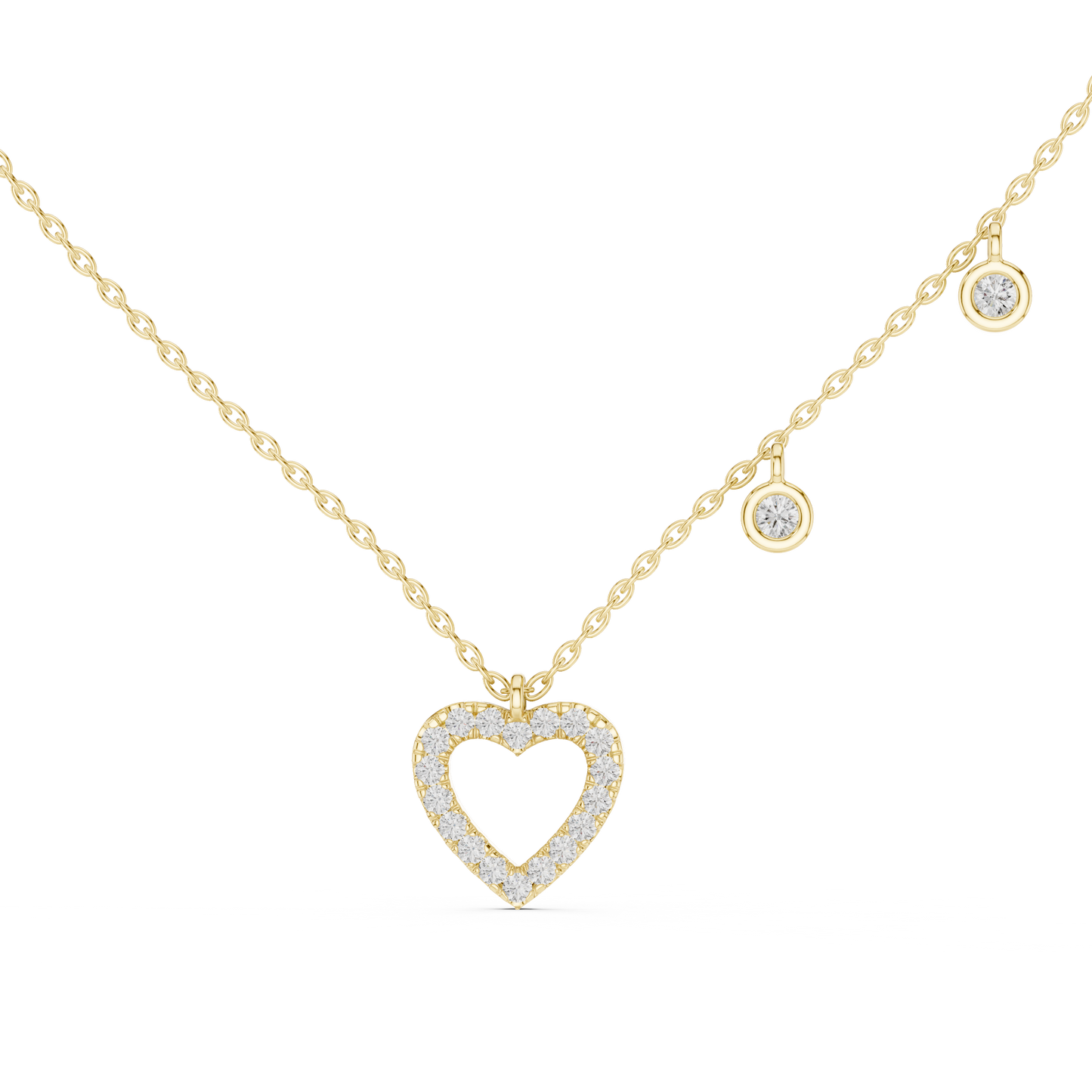 Yellow Gold-Aries Pendant Lab Diamond_view=TOP