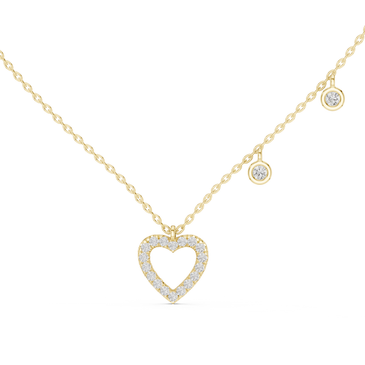 Yellow Gold-Aries Pendant Lab Diamond_view=TOP