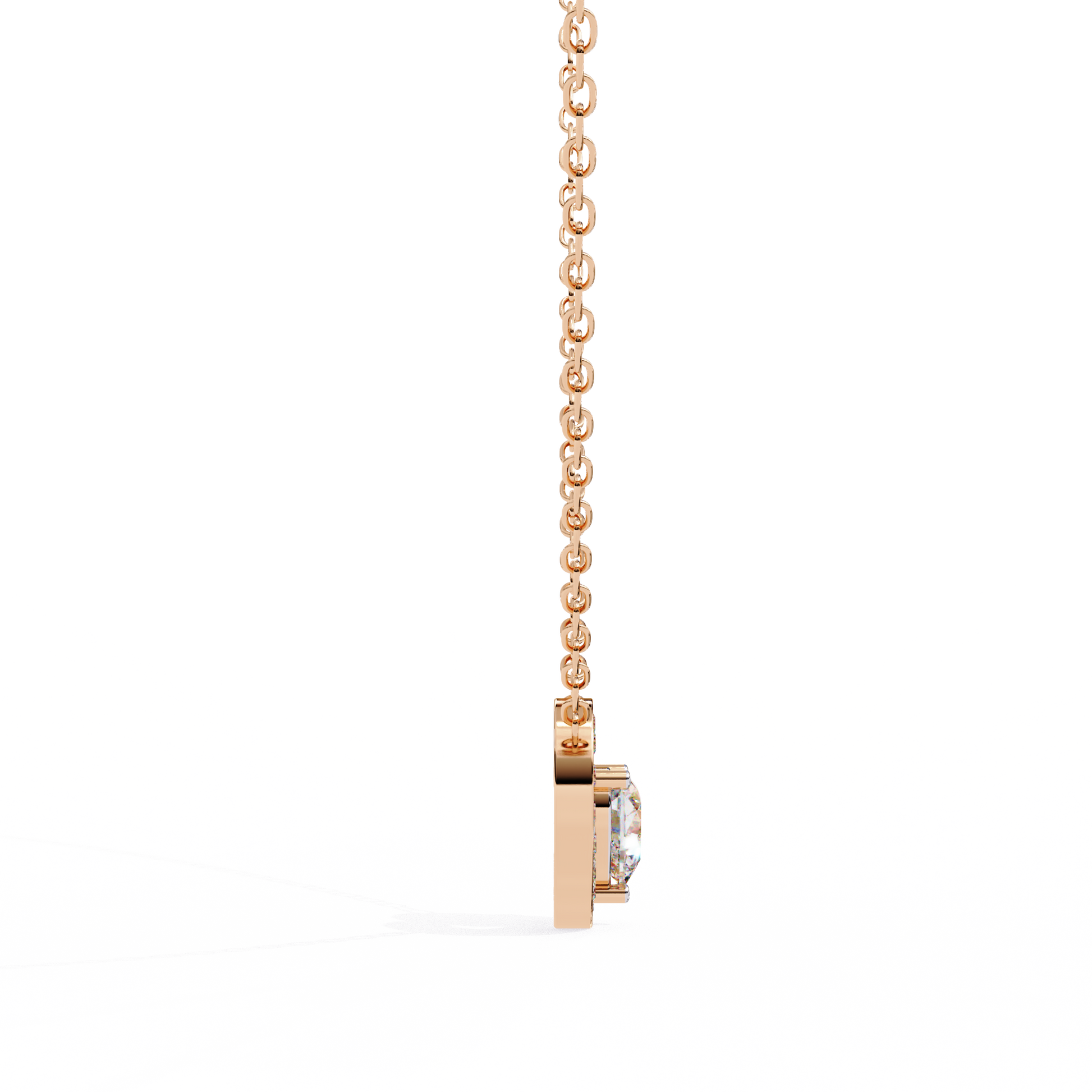 Pink Gold-Capella Pendant Lab Diamond_view=SIDE