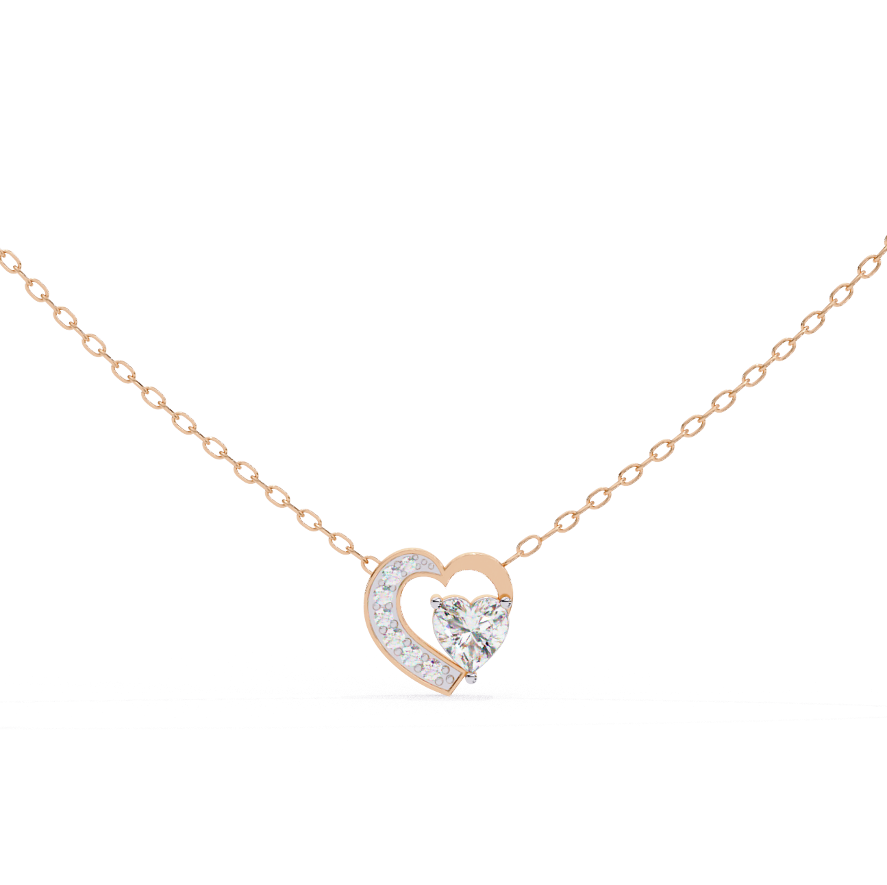 Pink Gold-Capella Pendant Lab Diamond_view=TOP