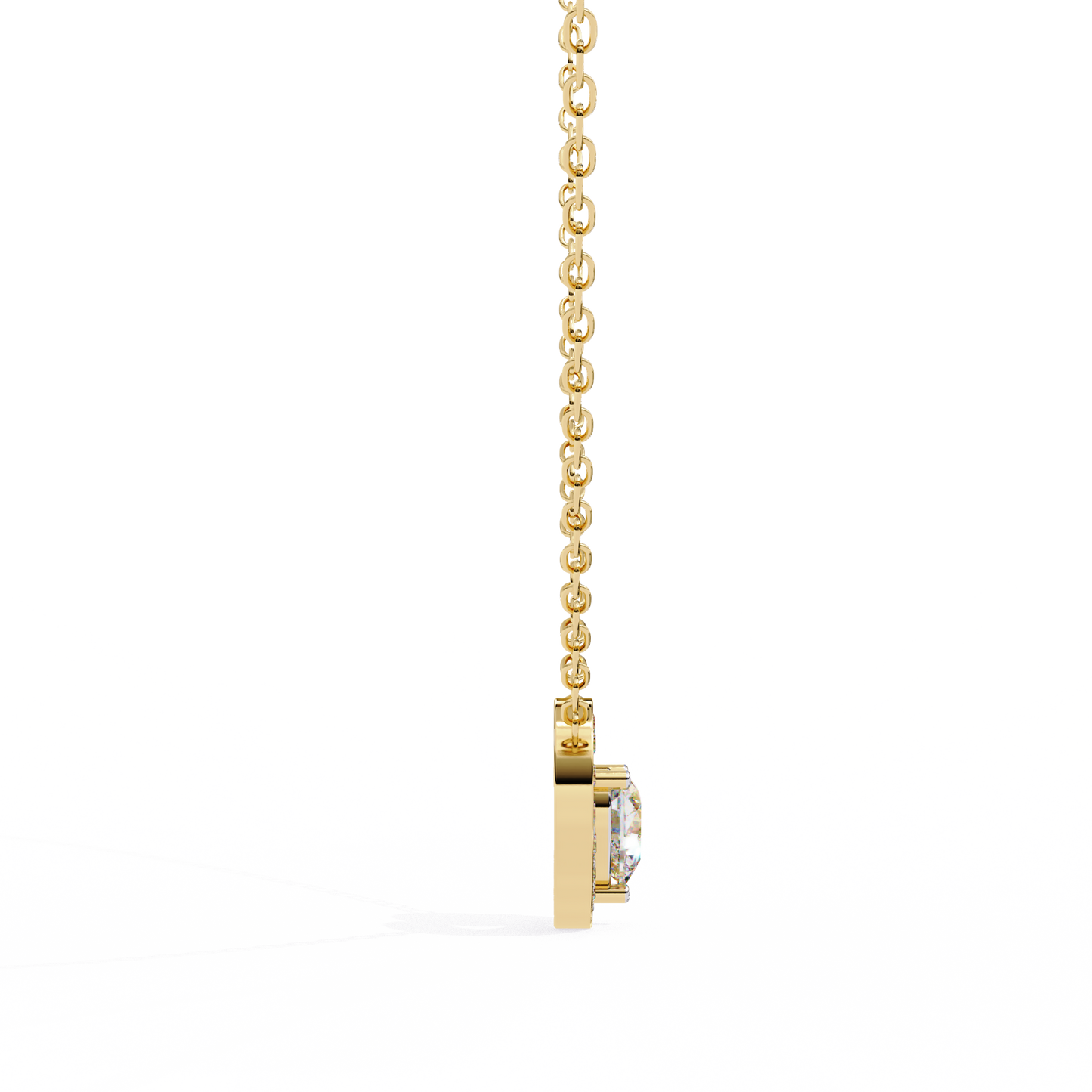 Yellow Gold-Capella Pendant Lab Diamond_view=SIDE