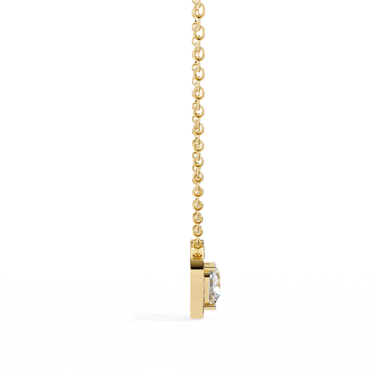 Yellow Gold-Capella Pendant Lab Diamond_view=SIDE
