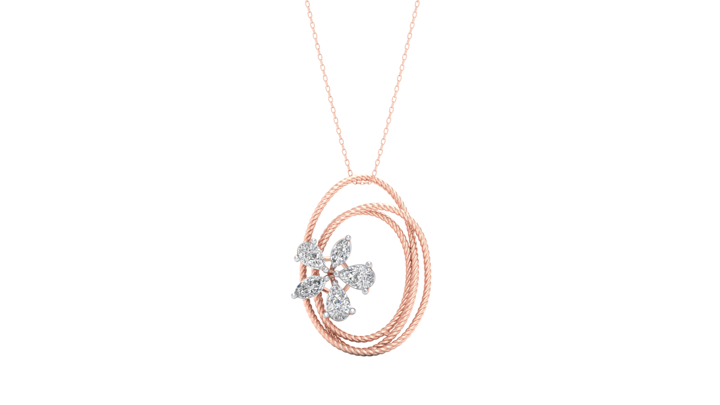 Pink Gold-Ethereal Lab-Grown Diamond Pendant_view=TOP