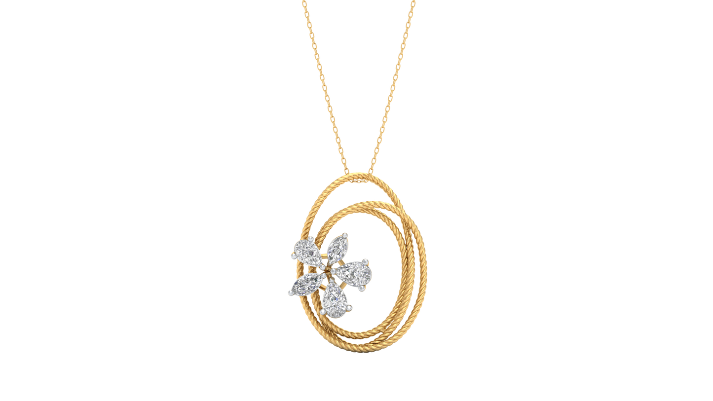 Yellow Gold-Ethereal Lab-Grown Diamond Pendant_view=TOP