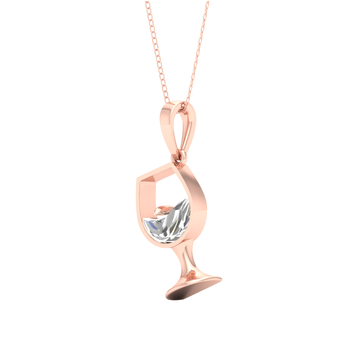 Pink Gold-Celestial Elegant Lab-Grown Diamond Pendant_view=3DV