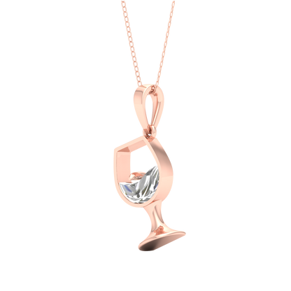 Pink Gold-Celestial Elegant Lab-Grown Diamond Pendant_view=3DV