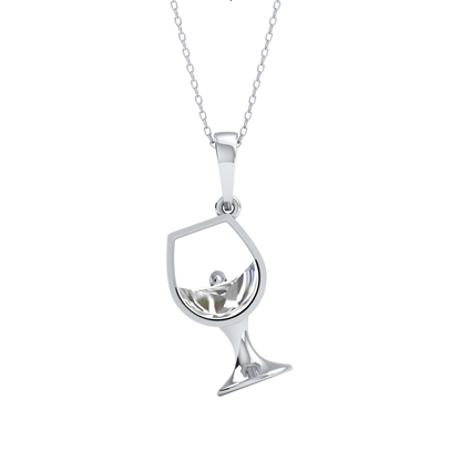 White Gold-Celestial Elegant Lab-Grown Diamond Pendant_view=TOP