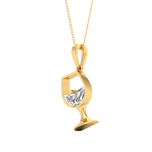 Yellow Gold-Celestial Elegant Lab-Grown Diamond Pendant_view=3DV