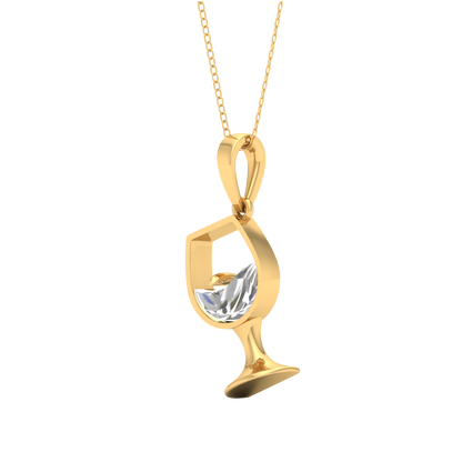 Yellow Gold-Celestial Elegant Lab-Grown Diamond Pendant_view=3DV