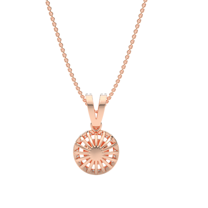Pink Gold-Celestial Arc Contemporary Lab-Grown Diamond Pendant_view=BACK