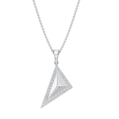 White Gold-Triad Pendant_view=TOP