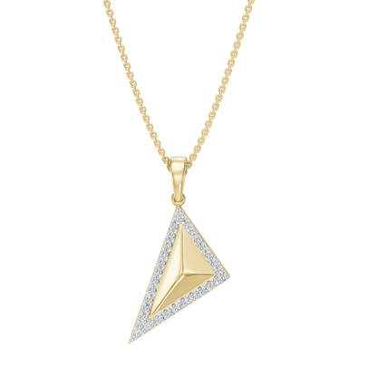 Yellow Gold-Triad Pendant_view=TOP