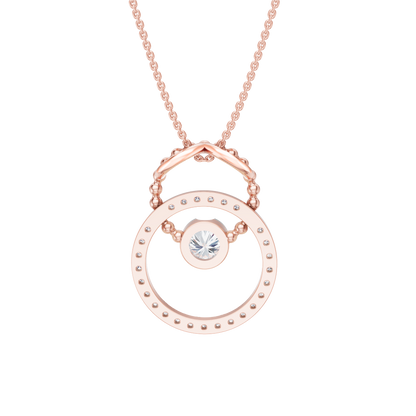 Pink Gold-Mermaid Link Pendant_view=BACK