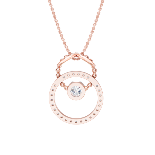 Pink Gold-Mermaid Link Pendant_view=BACK