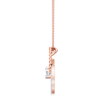 Pink Gold-Mermaid Link Pendant_view=SIDE