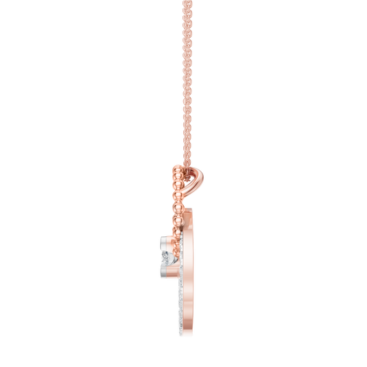 Pink Gold-Mermaid Link Pendant_view=SIDE