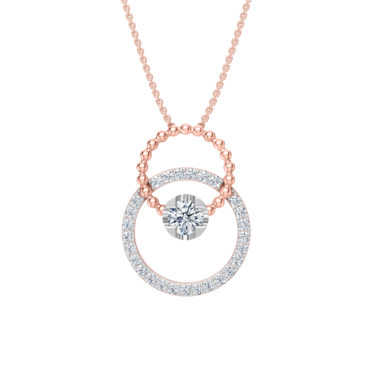 Pink Gold-Mermaid Link Pendant_view=TOP